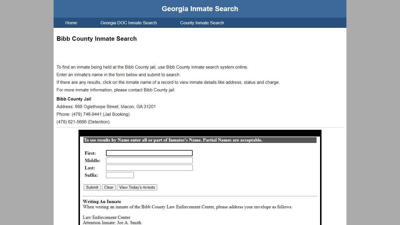 Bibb County Inmate Search